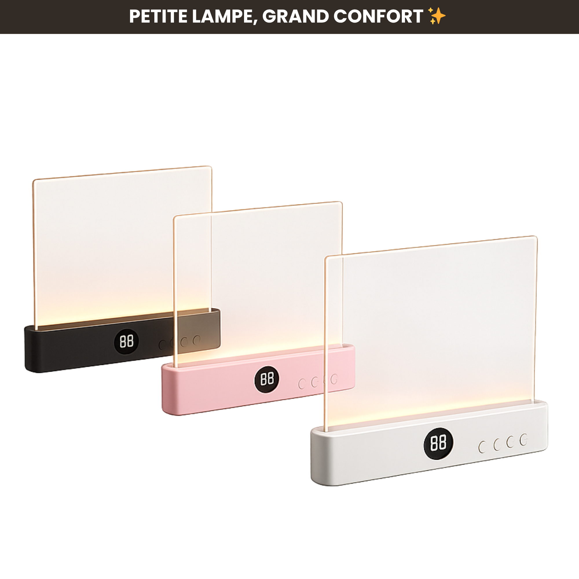 Lampe de lecture nocturne adaptée au sommeil - BLANC